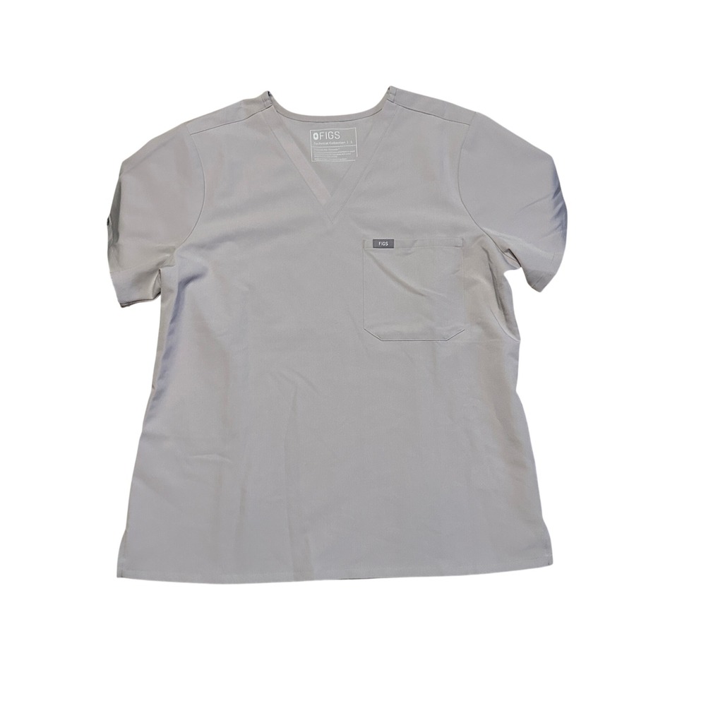 Figs Catarina One-Pocket Scrub Top TAN Large